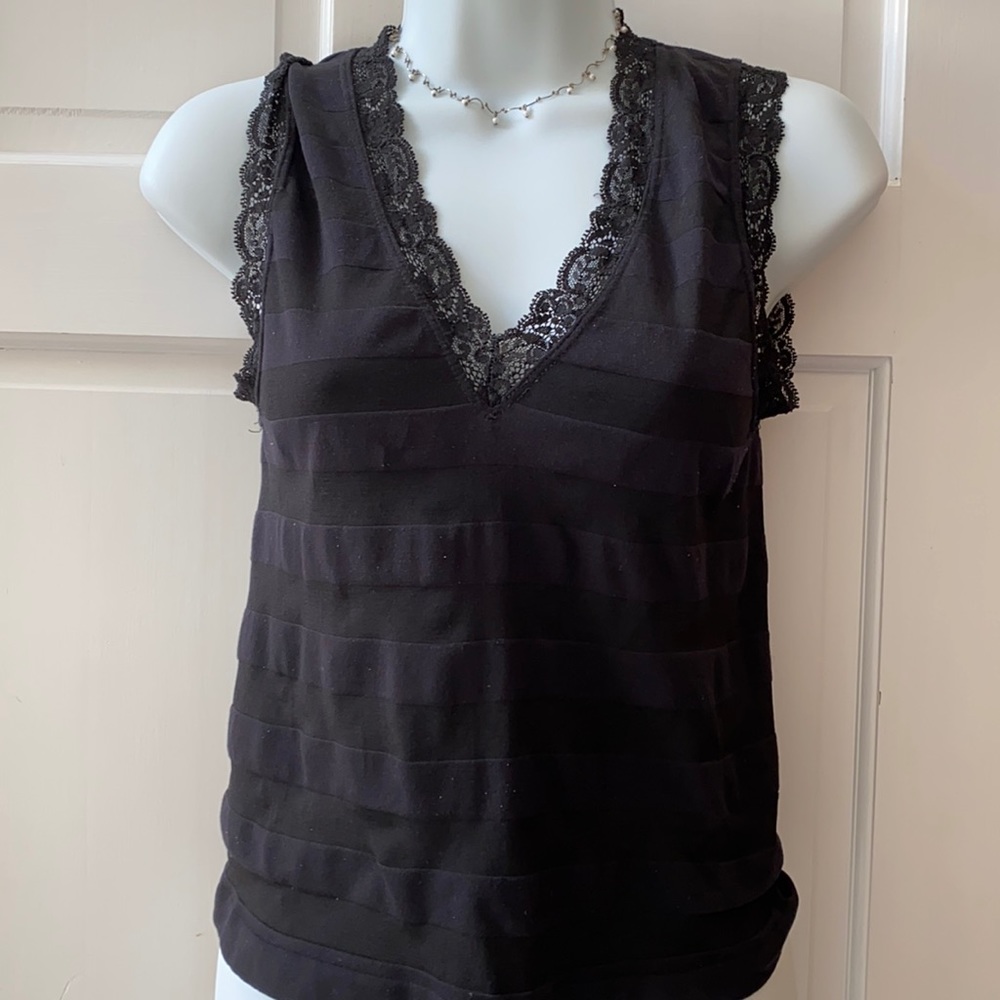 Nylon very stretchy camisole. It’s a large but